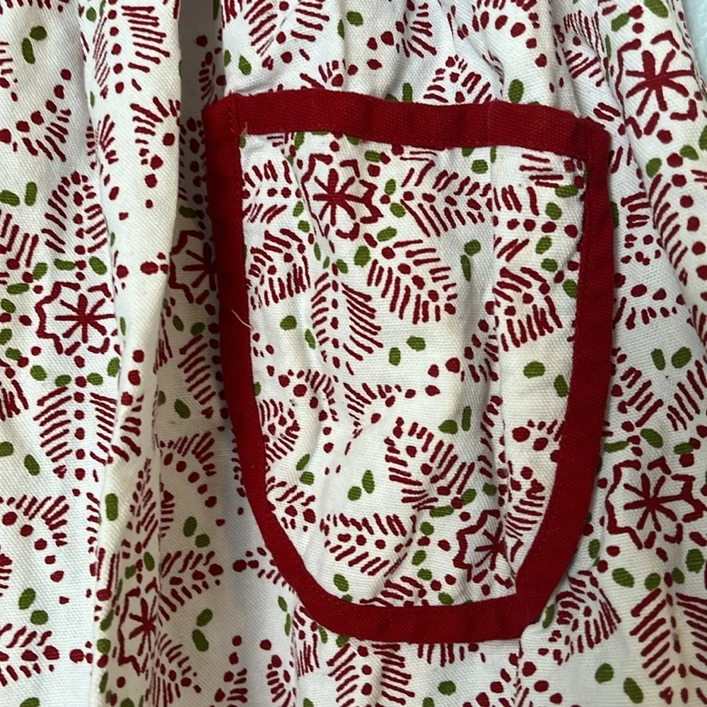 Crate&Barrel Yuletide Christmas Holiday Tie Half Apron